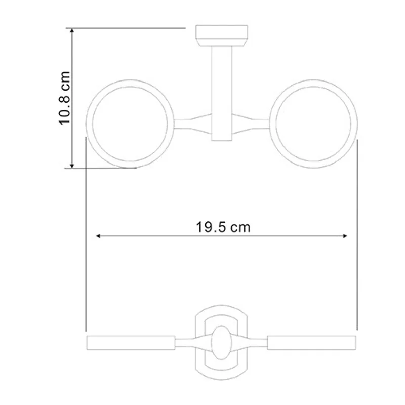 Держатель стакана для зубных щеток и мыльницы WasserKRAFT Oder C174 двойной Хром