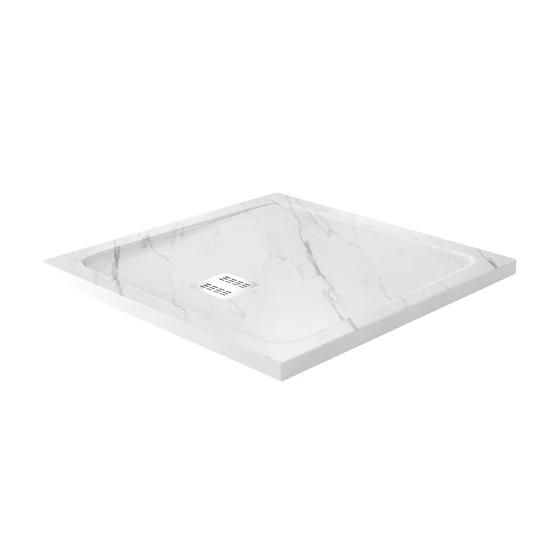 Душевой поддон из искусственного камня WasserKRAFT Rhin 90x90 44T03 Белый матовый