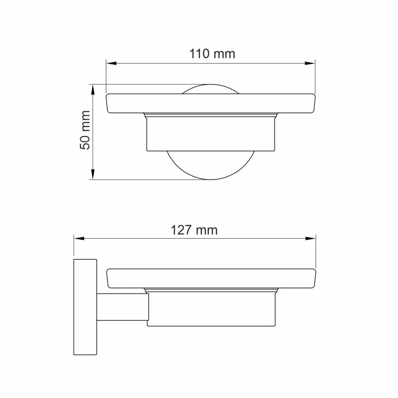Мыльница WasserKRAFT Asphe K-77729 Розовое золото
