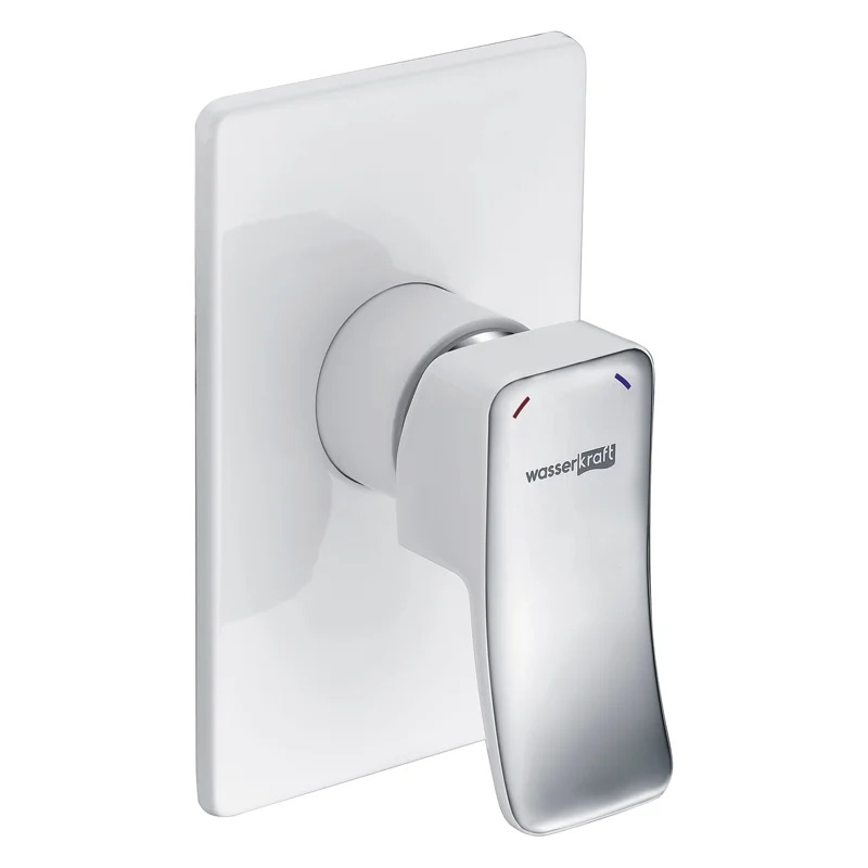 Смеситель скрытого монтажа WasserKRAFT Aller 10651W, для душа, белый/хром