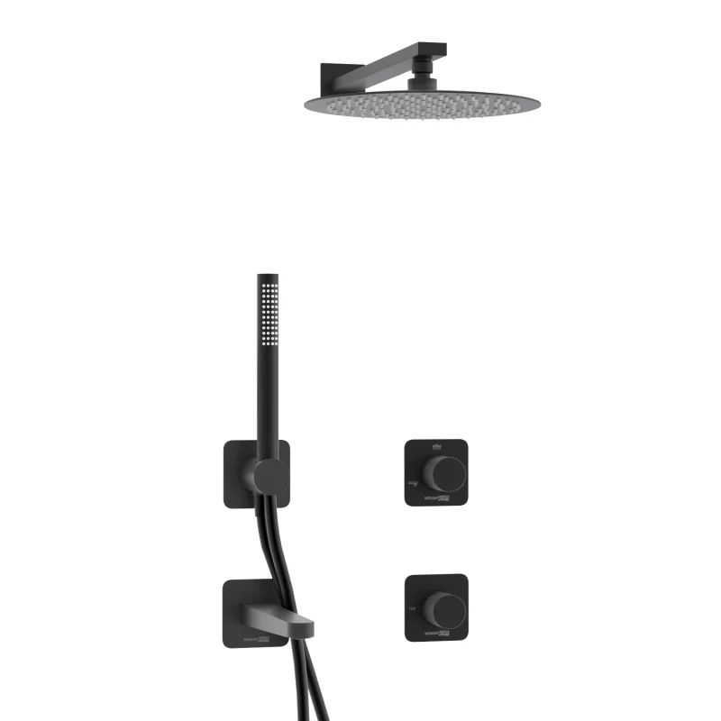 Душевая система WasserKRAFT Fulda A5251.300.301.219.258.302.242.217 Черная матовая