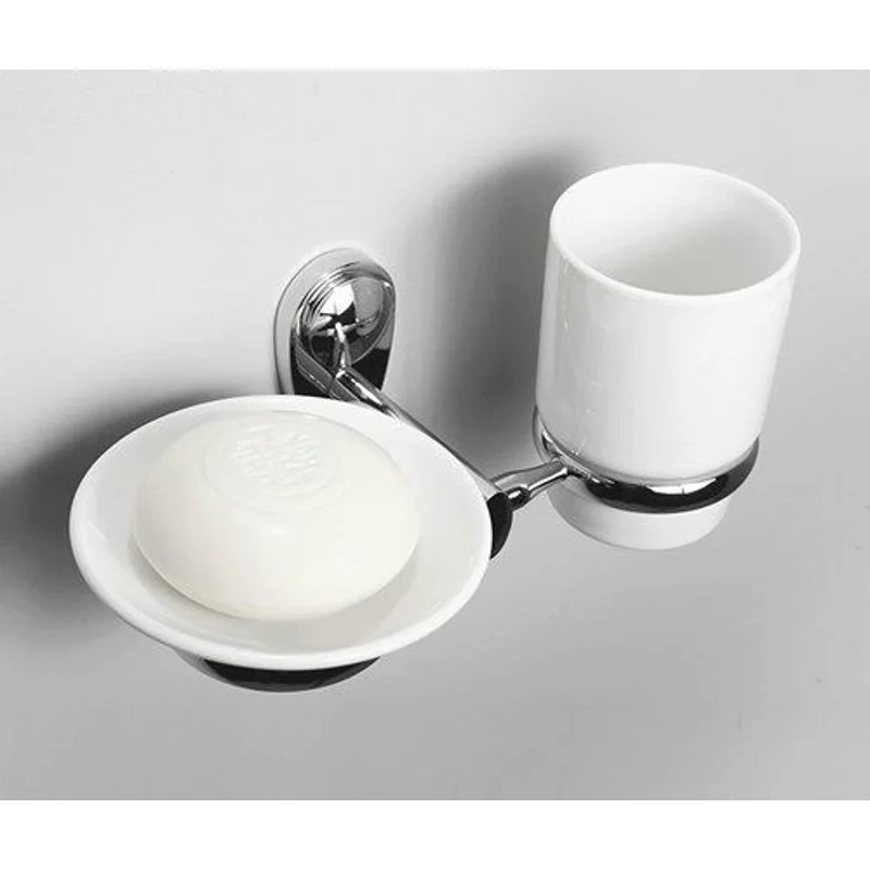 Держатель стакана и мыльницы WasserKraft Main K-9226C Хром / Белый