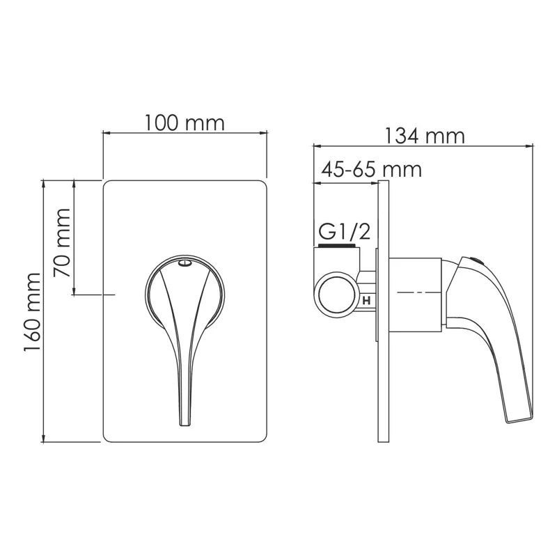 Смеситель для душа WasserKRAFT Sauer 7151 Золото