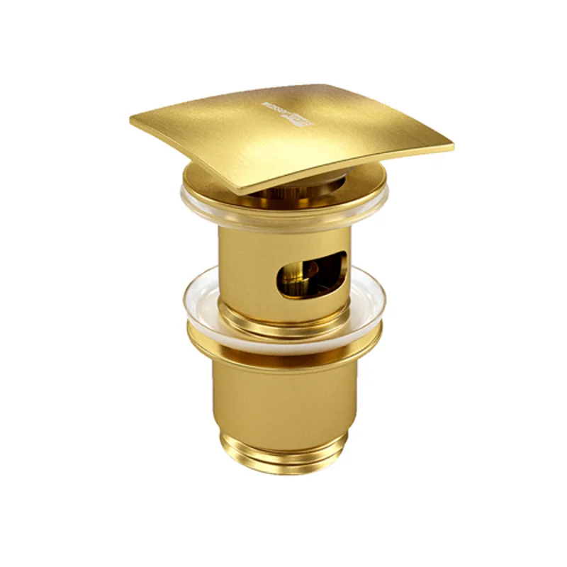 Донный клапан WasserKRAFT Aisch A165 click-clack Золото матовое Донный клапан WasserKRAFT Aisch A165 click-clack Золото матовое
