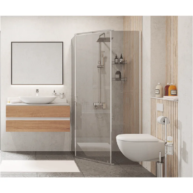 Душевой уголок WasserKRAFT Leine 90х90 35P11 профиль Хром стекло прозрачное