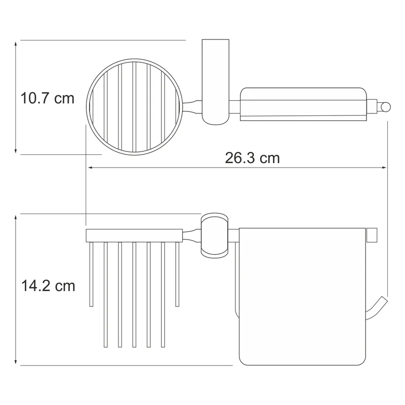 Держатель туалетной бумаги и освежителя воздуха WasserKRAFT Berkel K-6859 с крышкой Хром