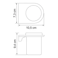 Стакан для зубных щеток WasserKRAFT Kammel K-8328W Белый матовый