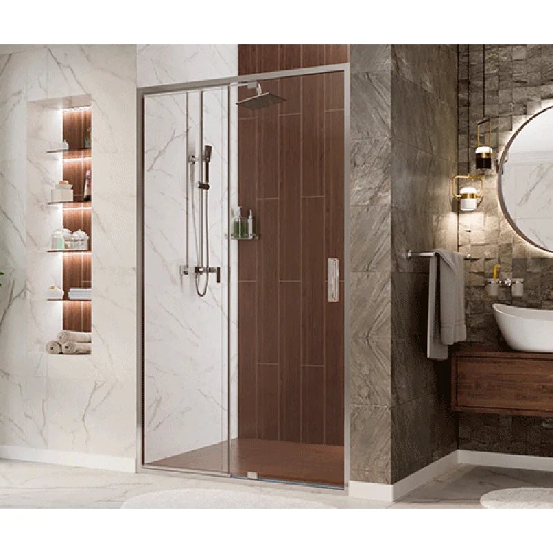 Душевой уголок WasserKRAFT Berkel 110x80 48P14 профиль Хром стекло прозрачное