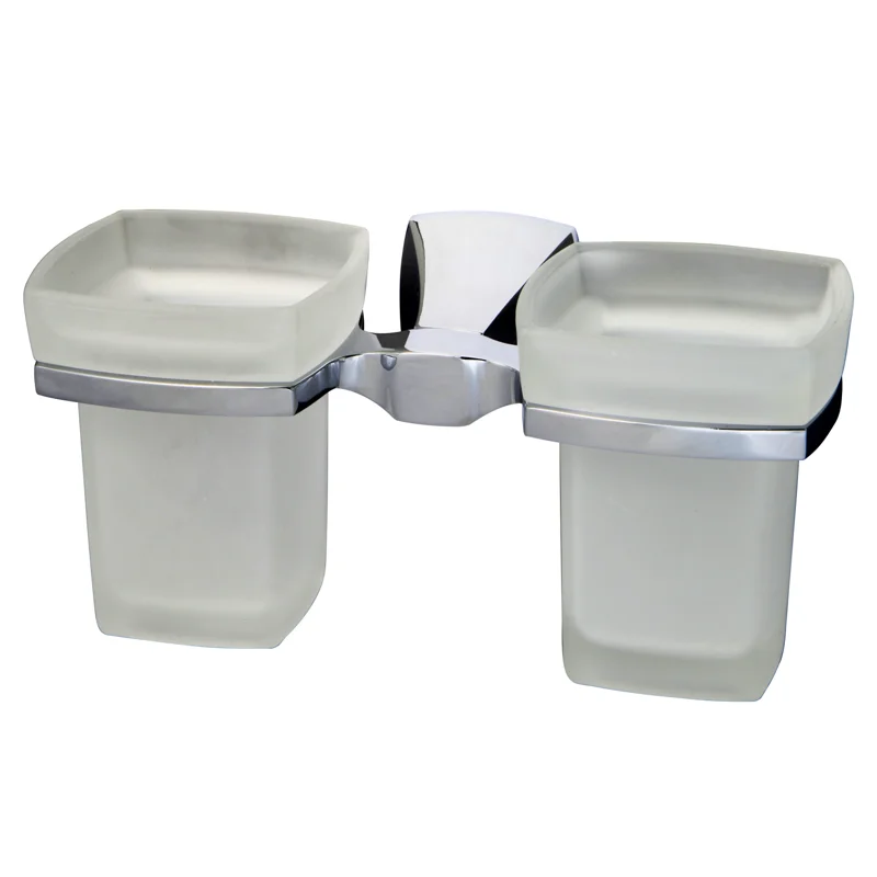 Стакан для зубных щеток WasserKRAFT Wern K-2528D двойной Хром