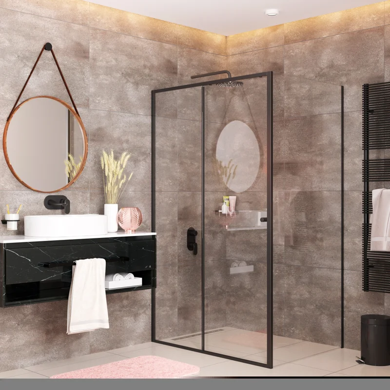 Душевой уголок WasserKRAFT Dill 140x90 61S36 профиль Черный матовый стекло прозрачное