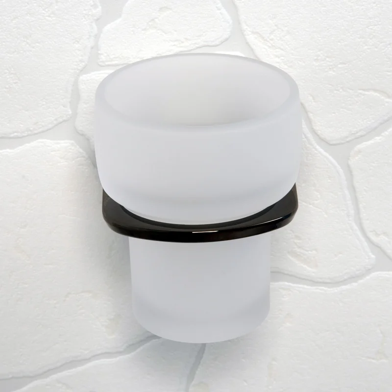 Стакан для зубных щеток WasserKRAFT Glan K-5128 Черный глянцевый