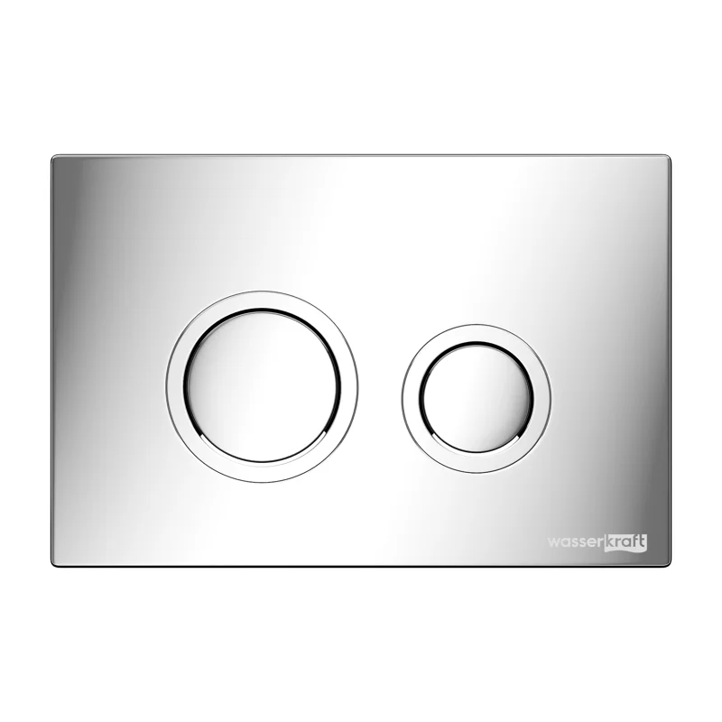 Клавиша смыва WasserKraft, механическая, кнопки круглые, хром, CH01
