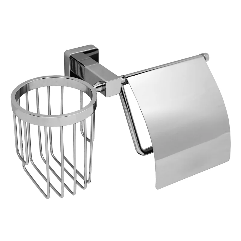 Держатель туалетной бумаги и освежителя воздуха WasserKRAFT Lippe K-6559 с крышкой Хром