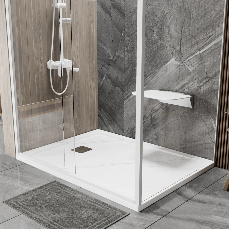 Душевой поддон из искусственного камня WasserKRAFT Rhin 120x100 44T10 Белый матовый