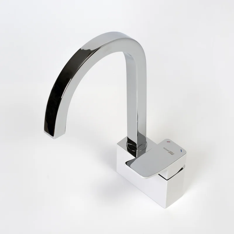 Смеситель для кухни WasserKRAFT Aller 1067W Белый Хром