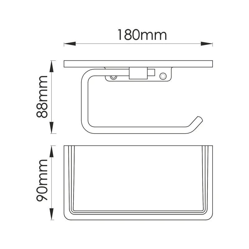 Держатель туалетной бумаги WasserKRAFT K-1625 с полкой Золото матовое
