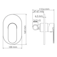 Смеситель для душа WasserKRAFT Mindel 8551 Белый матовый