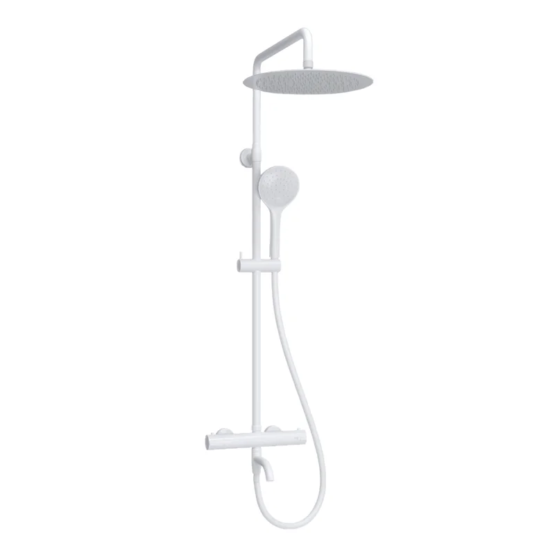 Душевая система WasserKRAFT A188.161.155.WM Thermo с термостатом Белый матовый