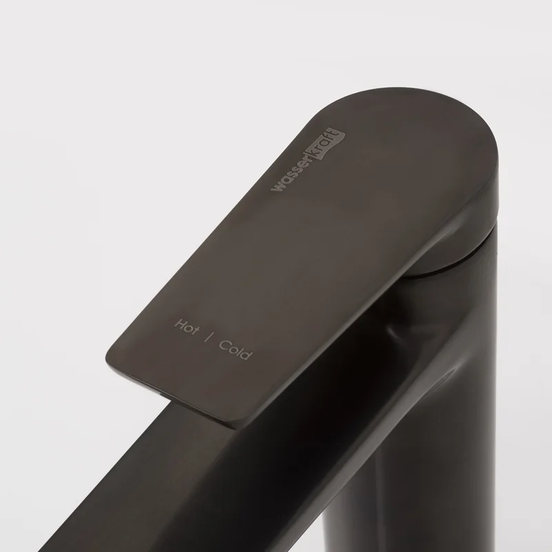 Смеситель для раковины WasserKRAFT Wiese 8403H Оружейная сталь