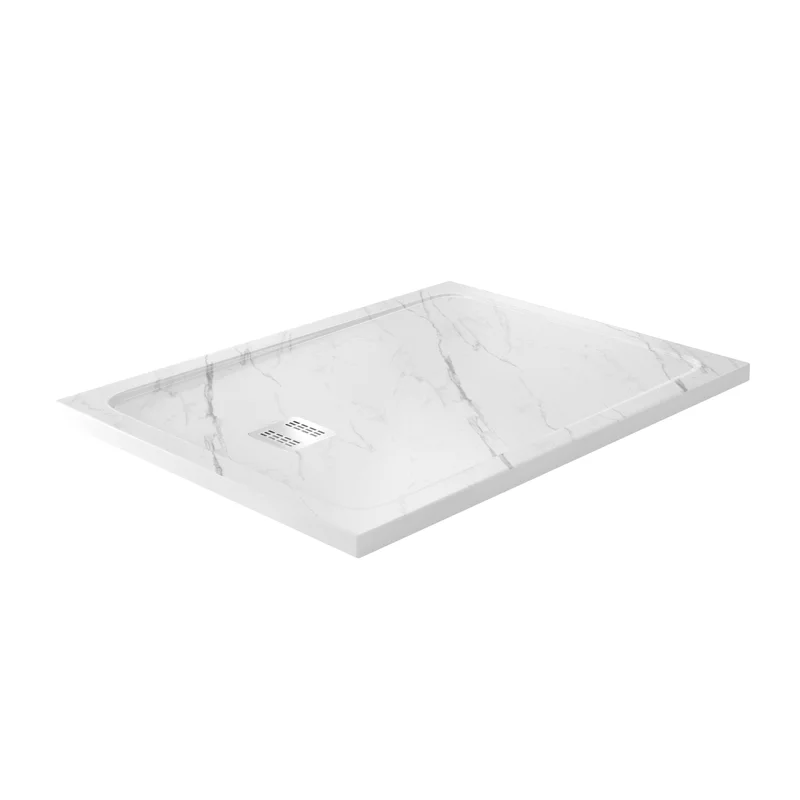 Душевой поддон из искусственного камня WasserKRAFT Rhin 120x90 44T07 Белый матовый
