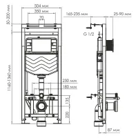 Инсталляция для унитаза WasserKRAFT Aller 10TLT.010.ME.WM04