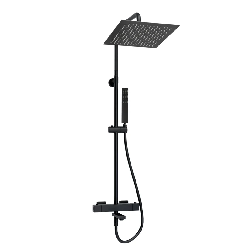 Душевая система WasserKRAFT Abens A299.162.218.BM Thermo с термостатом Черная матовая