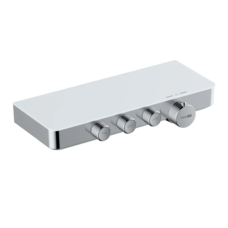 Смеситель для ванны WasserKRAFT Mindel 8599 Thermo с термостатом Хром Белый