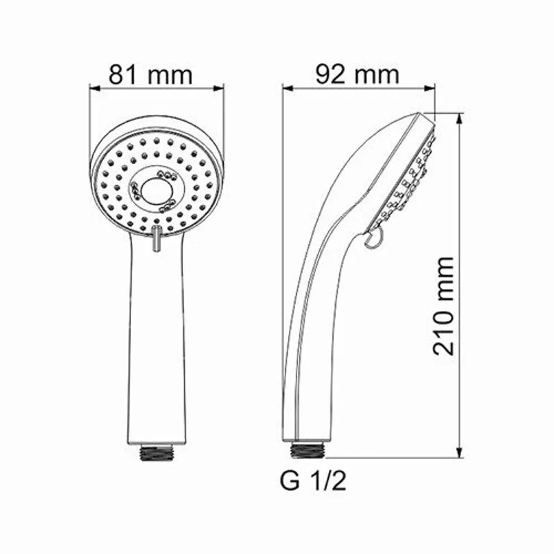Ручной душ WasserKRAFT A051 Темная бронза
