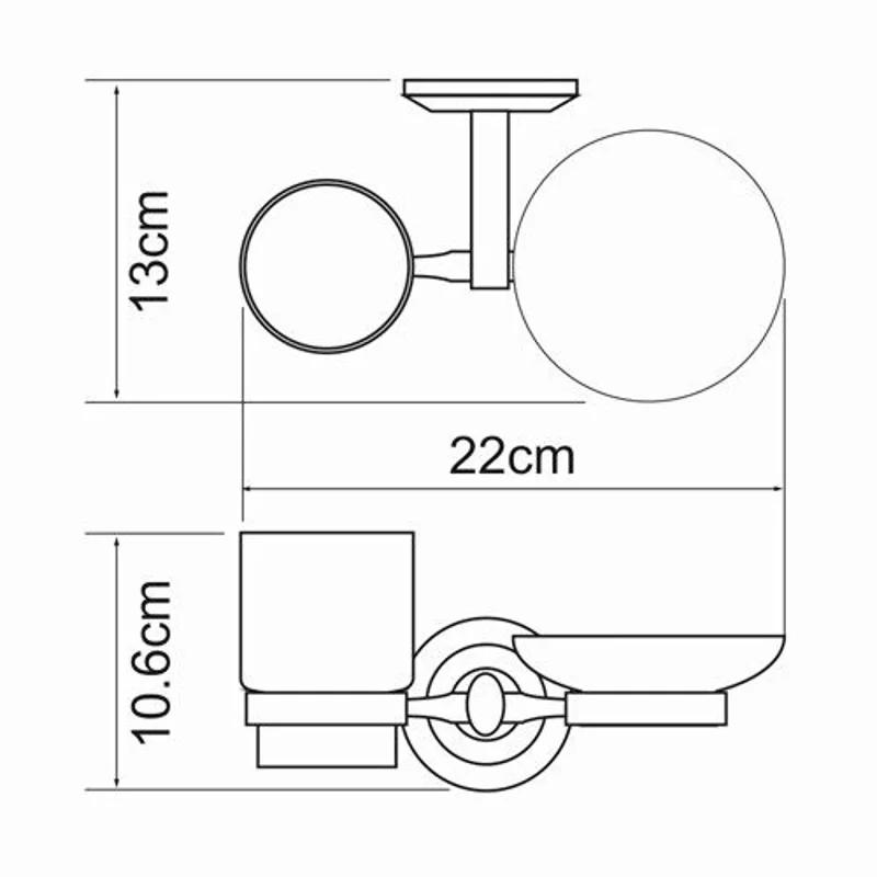 Держатель стакана и мыльницы WasserKraft K-6226CO