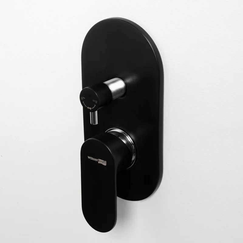 Смеситель скрытого монтажа WasserKRAFT 7441 для ванны и душа, черный