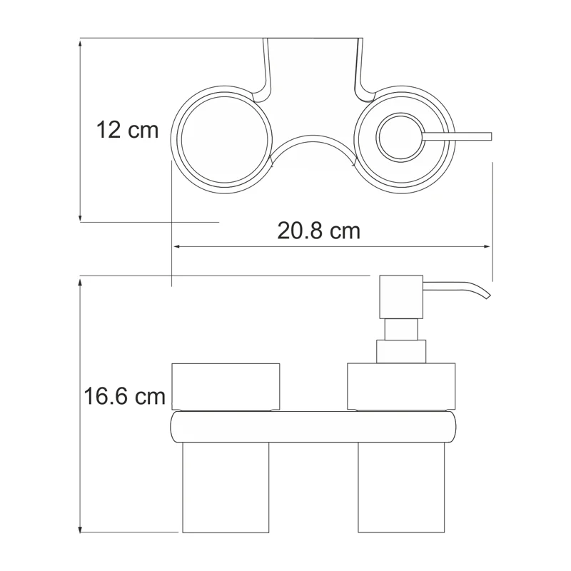 Дозатор для жидкого мыла WasserKRAFT Berkel K-6889 со стаканом для зубных щеток Хром
