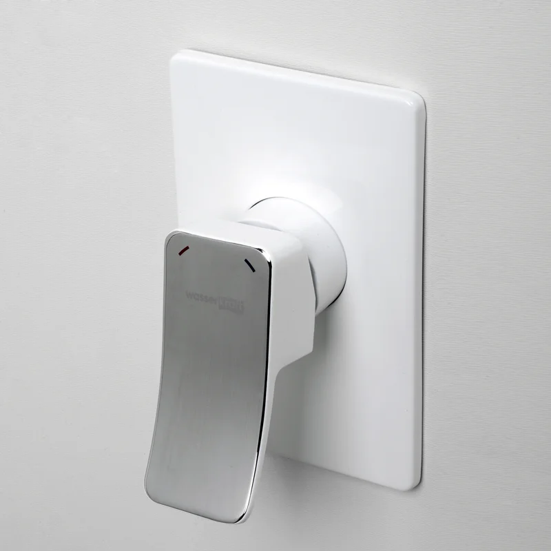 Смеситель скрытого монтажа WasserKRAFT Aller 10651W, для душа, белый/хром