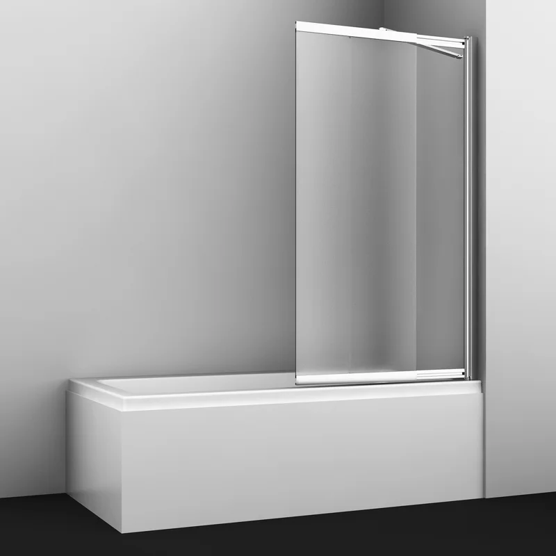 Шторка на ванну WasserKRAFT Main 100 41S02-100R Matt glass Fixed профиль Хром стекло матовое