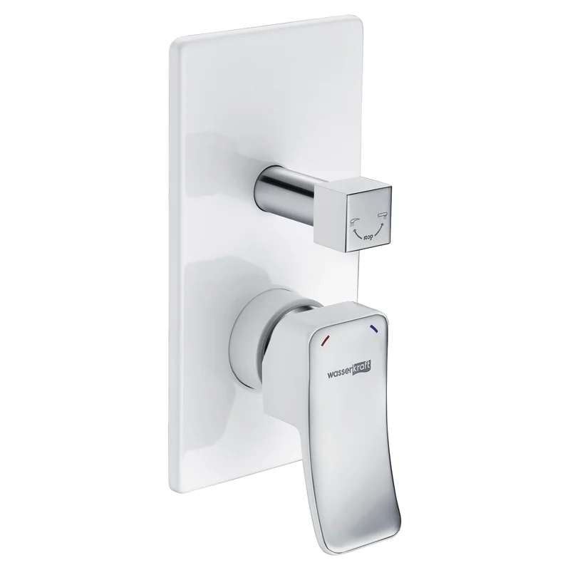Смеситель для душа WasserKRAFT Aller 10641W Белый Хром