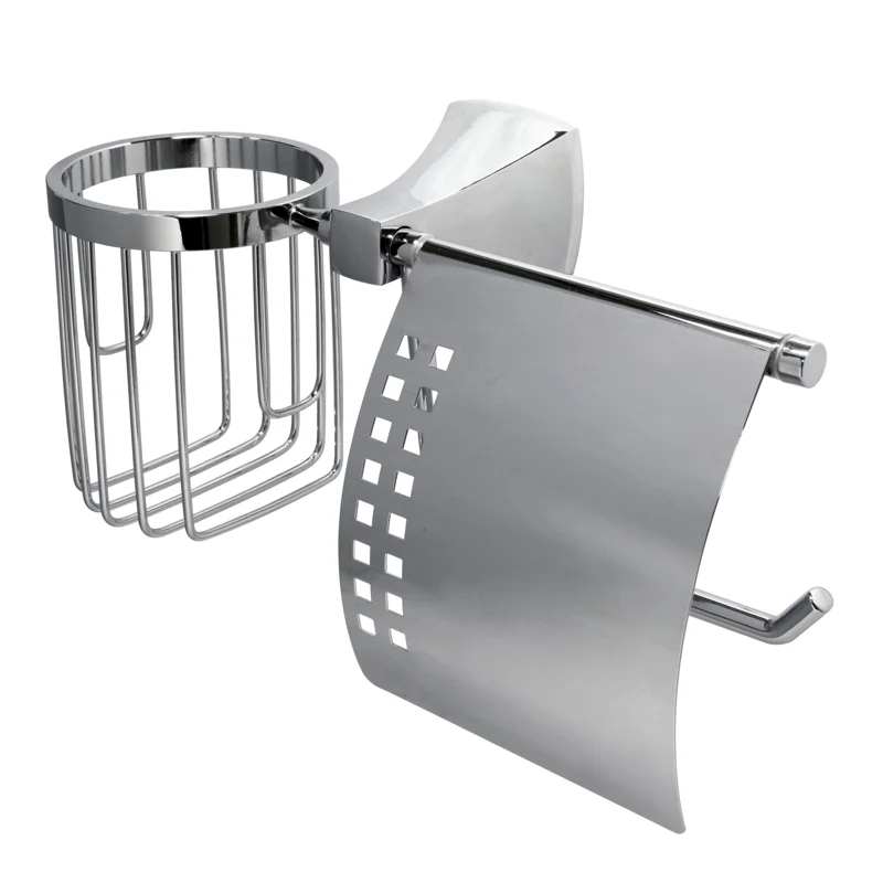 Держатель туалетной бумаги и освежителя воздуха WasserKRAFT Wern K-2559 с крышкой Хром