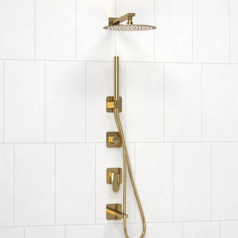 Душевая система WasserKRAFT Neckar A2151.278.279.183.208.280.197.281 Золото глянцевое