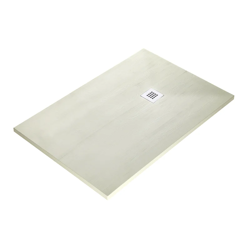 Душевой поддон WasserKRAFT Aller 10T 10T07, 120 х 90 см, слоновая кость матовая, текстура - дерево