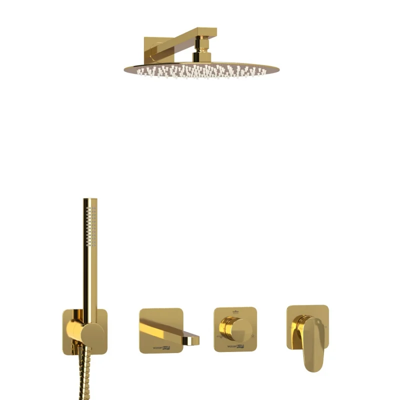 Душевая система WasserKRAFT Neckar A2151.278.279.183.208.280.197.281 Золото глянцевое