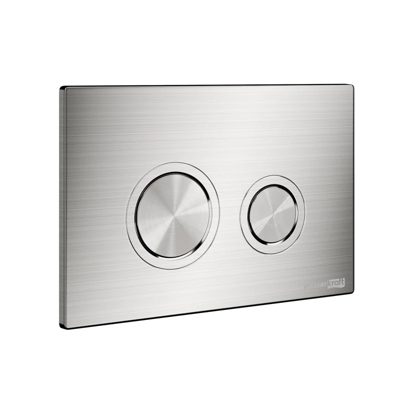 Клавиша смыва WasserKraft, механическая, кнопки круглые, никель, BN01