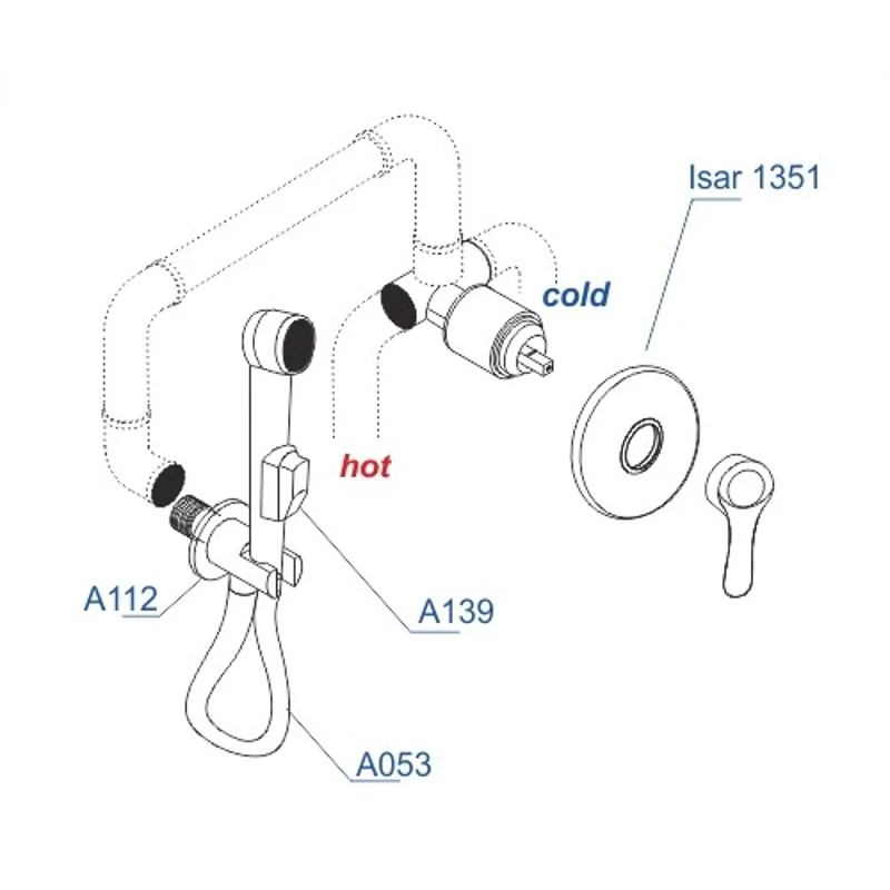 Смеситель с гигиеническим душем WasserKraft A01353 темная бронза