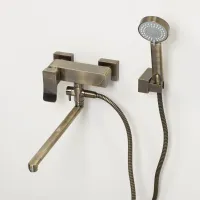 Смеситель для ванны WasserKRAFT Exter 1602L универсальный Светлая бронза