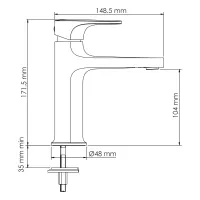 Смеситель для раковины WasserKRAFT Neckar 2103 Золото глянцевое