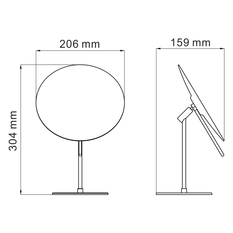 Косметическое зеркало WasserKRAFT K-1002 с увеличением Хром Зеркало с 3-х кратным увеличением