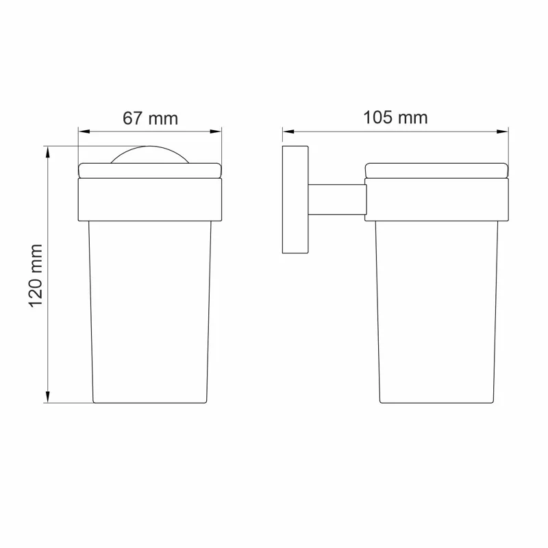 Стакан для зубных щеток WasserKRAFT Asphe K-77728 Розовое золото
