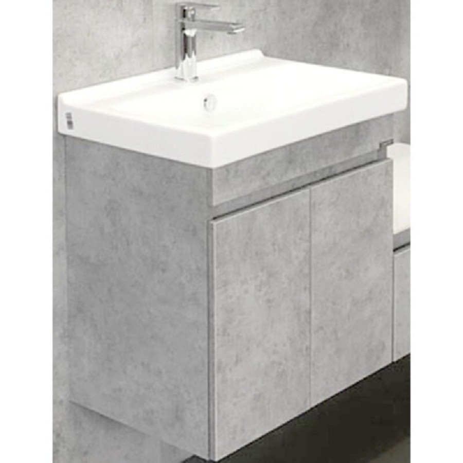Тумба с раковиной Comforty Осло, 60 см, бетон светлый, 00-00000835 (00-00000835CF)