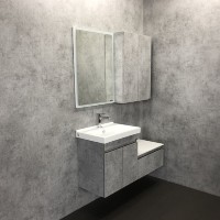 Тумба с раковиной Comforty Осло, 60 см, бетон светлый, 00-00000835 (00-00000835CF)