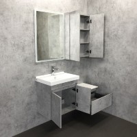 Тумба с раковиной Comforty Осло, 60 см, бетон светлый, 00-00000835 (00-00000835CF)