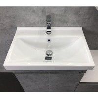 Тумба с раковиной Comforty Осло, 60 см, бетон светлый, 00-00000835 (00-00000835CF)