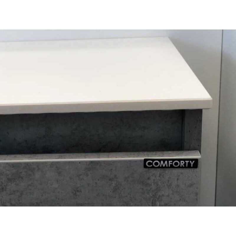 Тумба с раковиной Comforty Осло, 60 см, бетон светлый, 00-00000835 (00-00000835CF)