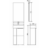 Зеркало Comfortу Асти, 40 см, дуб темно-коричневый, 00-00001222 (00-00001222CF)